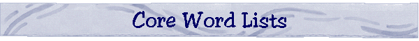 Core Word Lists